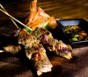 A delicious marinated beef kebabs dish
